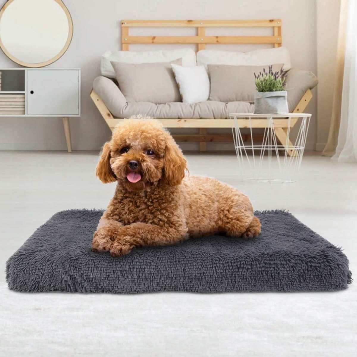 Dog Bed Soft Plush Cushion Cozy Warm Pet Crate Mat Dog Carpet Cartsfy Inc.