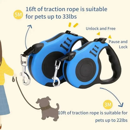 Durable Double Switch Retractable Pet Leash DailySale Green / 3m Green / 5m Red / 3m Green / 3m-Green / 5m-Red / 3m-Red / 5m-Yellow / 3m-Yellow / 5m-Blue / 3m-Blue / 5m-