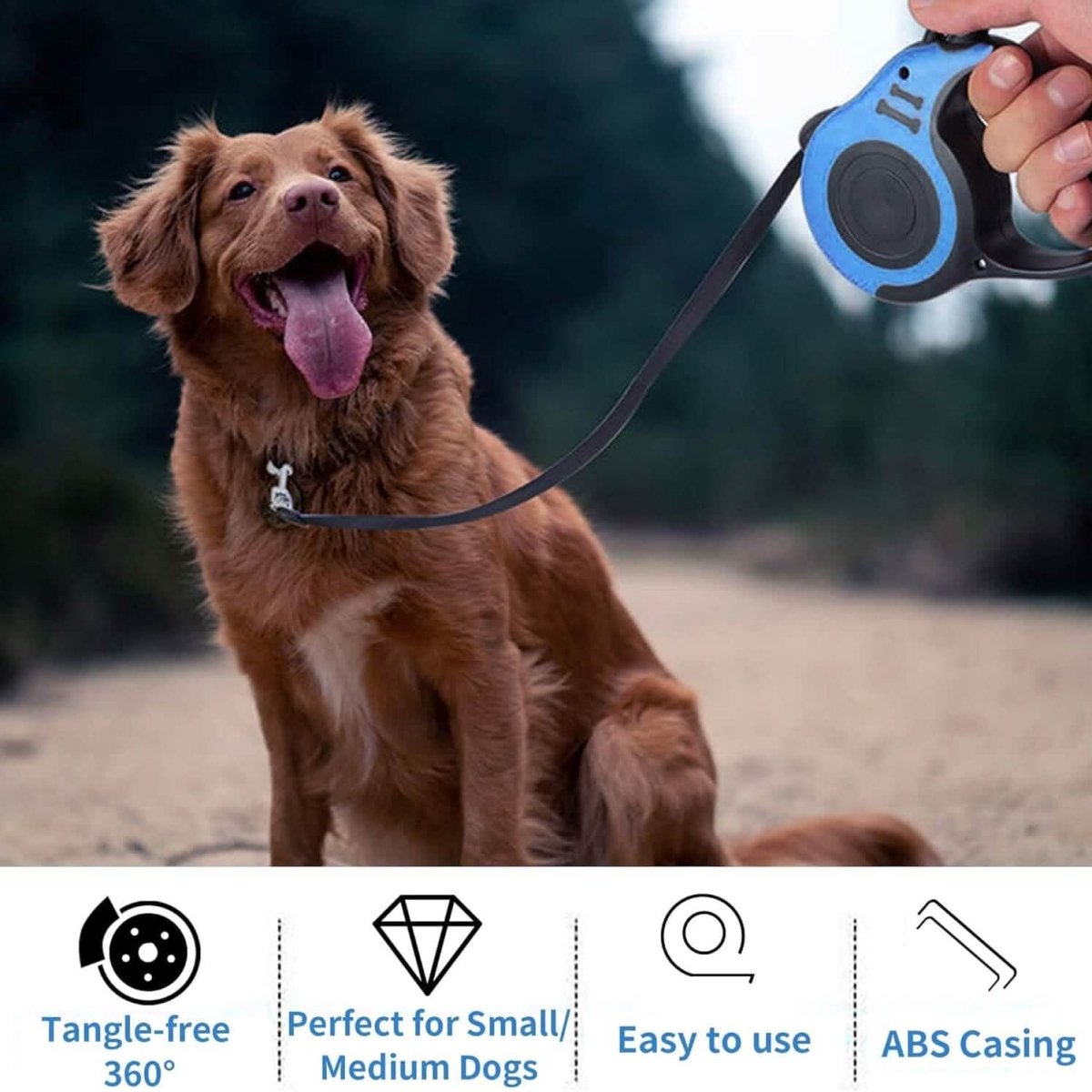 Durable Double Switch Retractable Pet Leash - Cartsfy Inc.