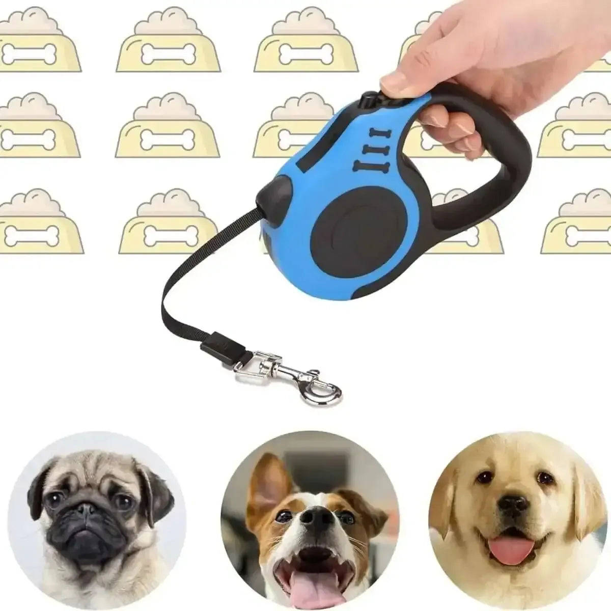 Durable Double Switch Retractable Pet Leash DailySale Green / 3m Green / 5m Red / 3m Green / 3m-Green / 5m-Red / 3m-Red / 5m-Yellow / 3m-Yellow / 5m-Blue / 3m-Blue / 5m-