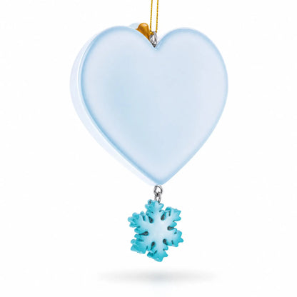 Ski Life Skis with Snowflake and Cable Car Resin Christmas Ornament