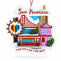 Golden Gate Bridge Cable Car San Francisco Resin Christmas Ornament
