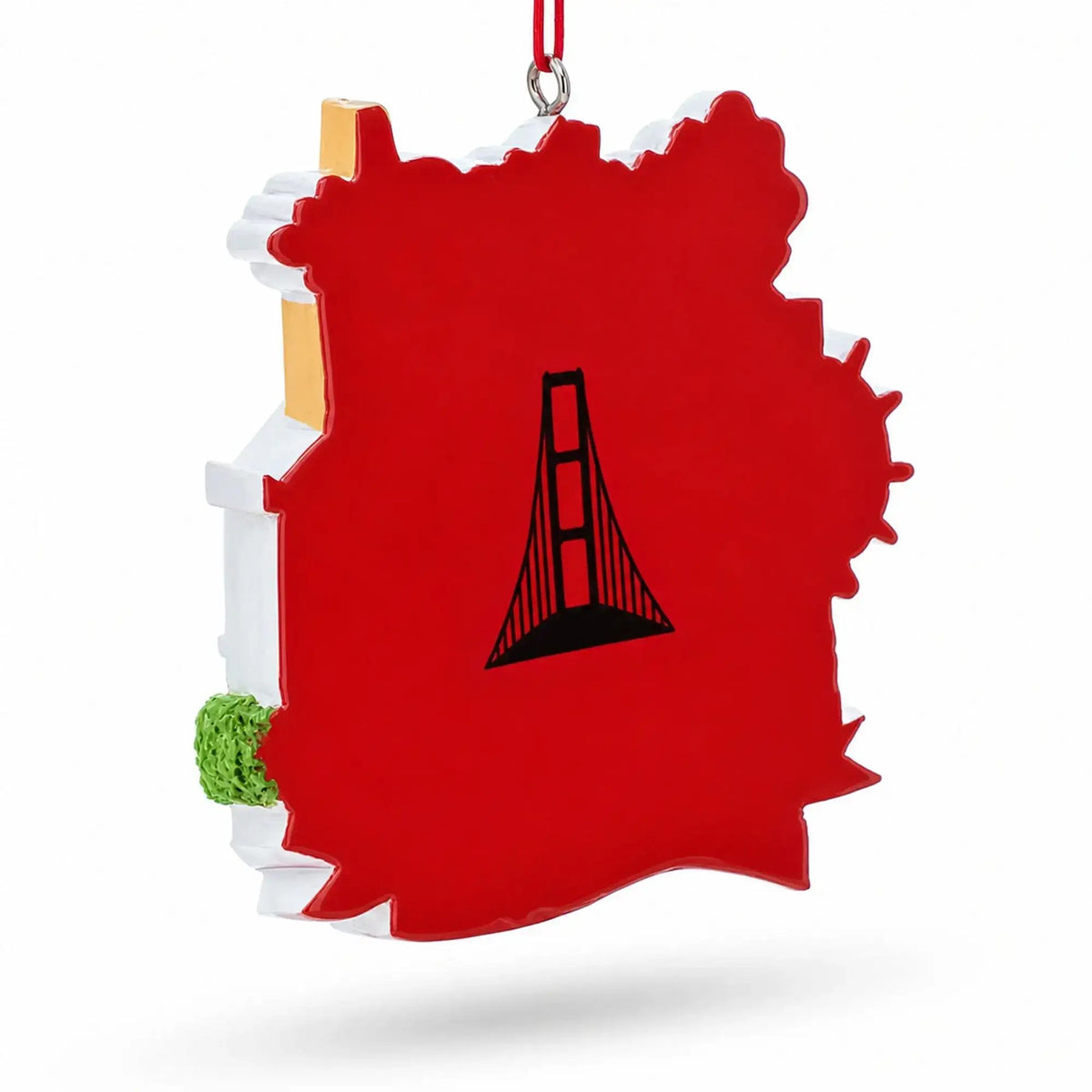 Golden Gate Bridge Cable Car San Francisco Resin Christmas Ornament