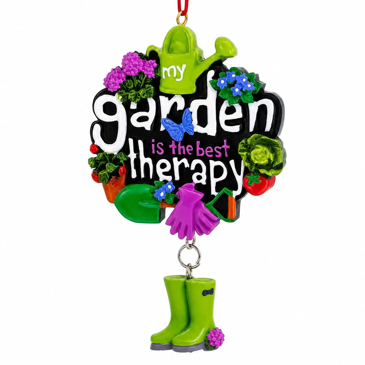 My Garden is the Best Therapy Resin Christmas Ornament