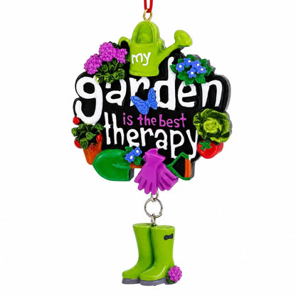 My Garden is the Best Therapy Resin Christmas Ornament