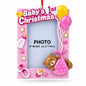 Baby Girl First Christmas Photo Frame Resin Christmas Ornament