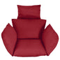 Egg Chair Hanging Basket Seat Cushion with Headrest Cartsfy Inc.
