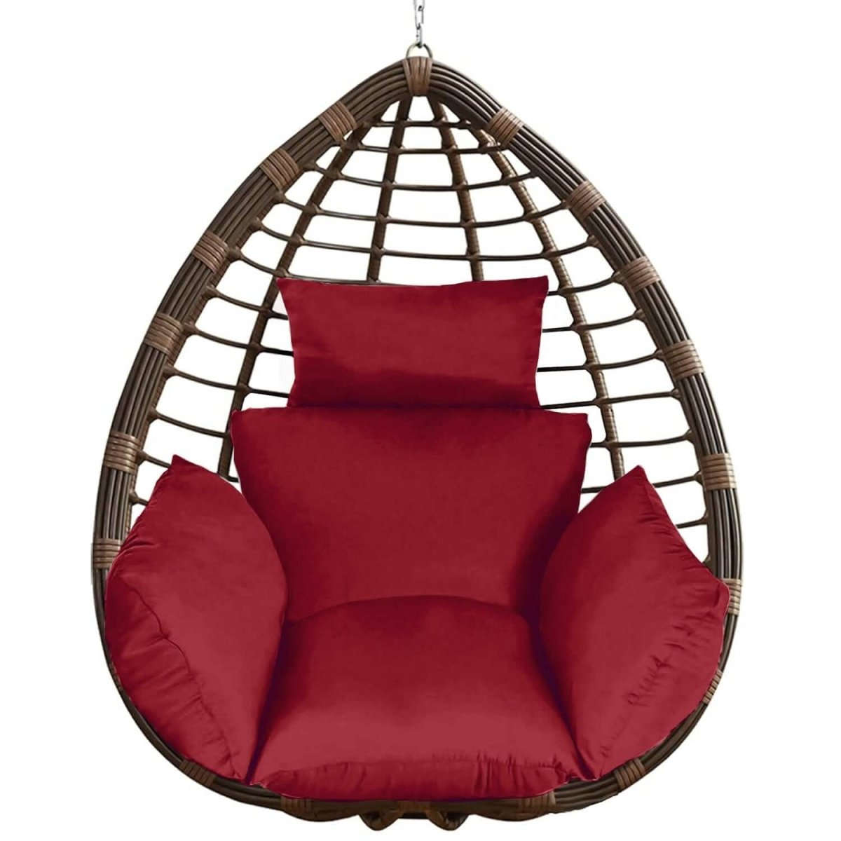 Egg Chair Hanging Basket Seat Cushion with Headrest Cartsfy Inc.