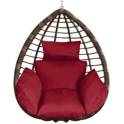Egg Chair Hanging Basket Seat Cushion with Headrest Cartsfy Inc.