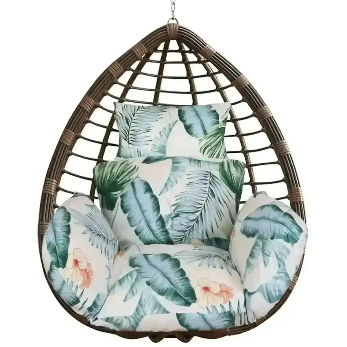 Egg Chair Hanging Basket Seat Soft Cushion with Headrest Cartsfy Inc.