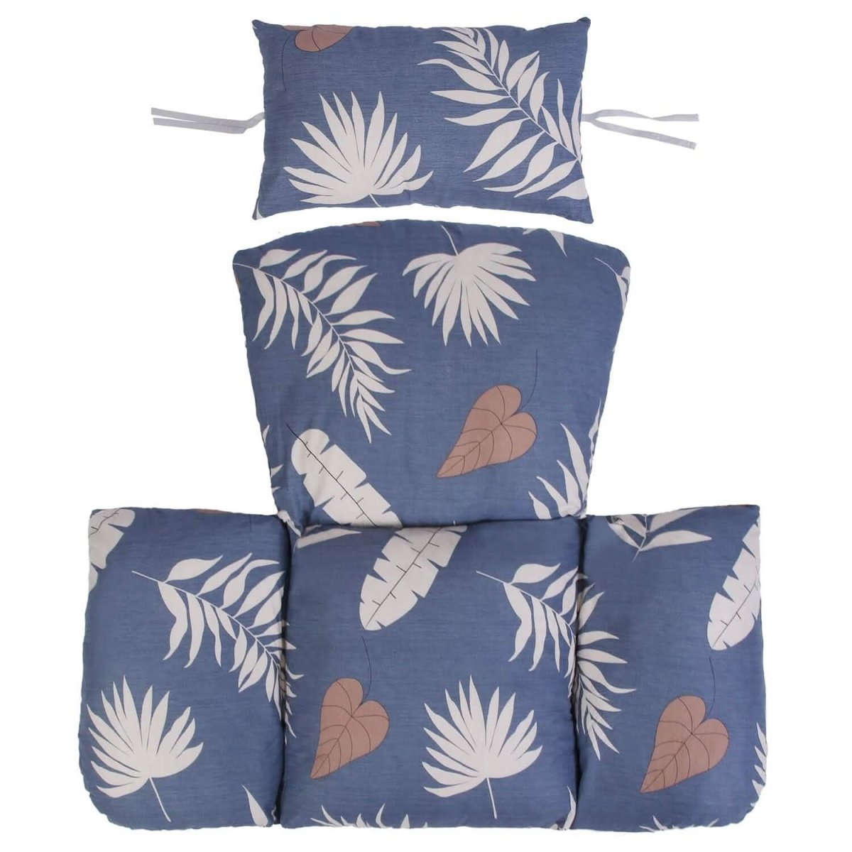 Egg Chair Hanging Basket Seat Soft Cushion with Headrest Cartsfy Inc.