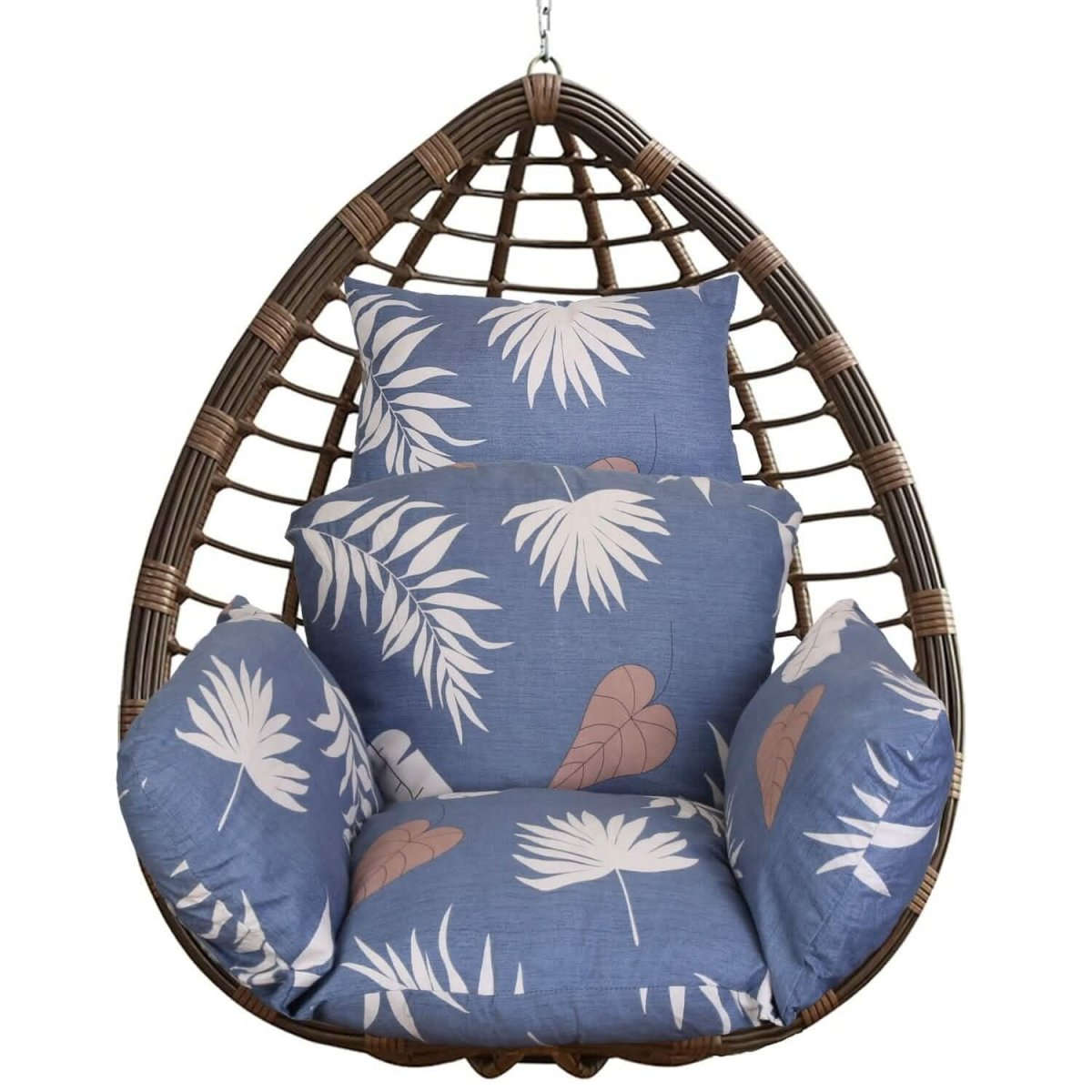 Egg Chair Hanging Basket Seat Soft Cushion with Headrest Cartsfy Inc.