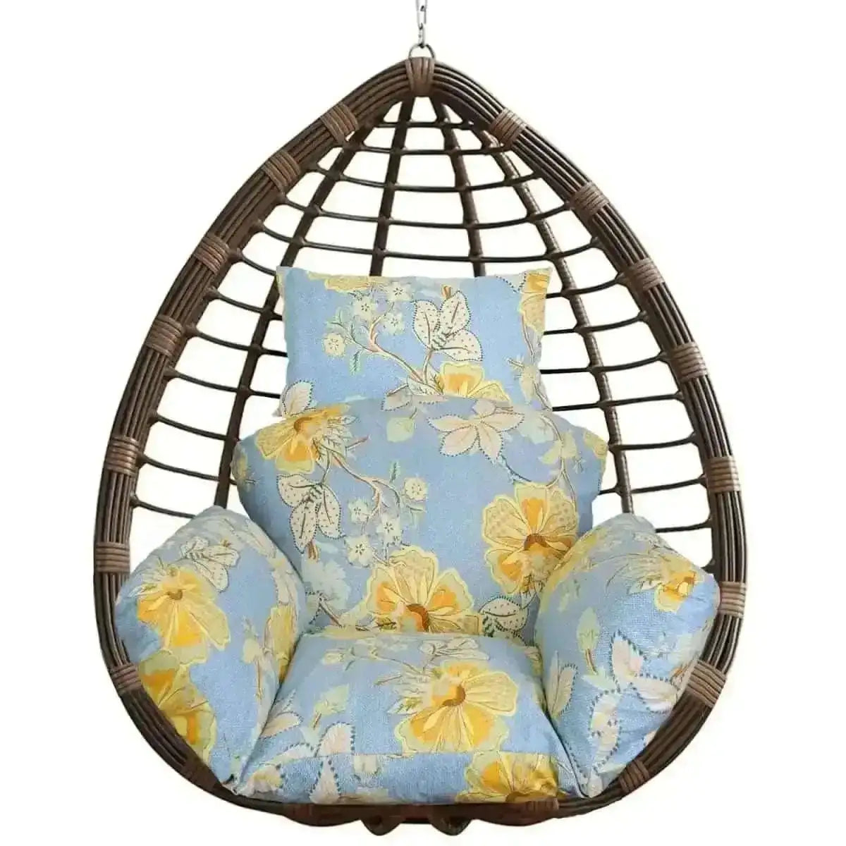Egg Chair Hanging Basket Seat Soft Cushion with Headrest Cartsfy Inc.