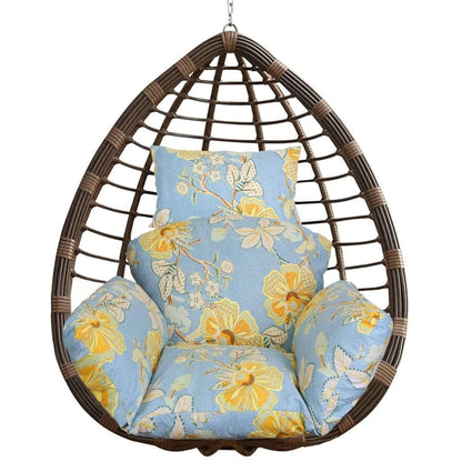 Egg Chair Hanging Basket Seat Soft Cushion with Headrest Cartsfy Inc.