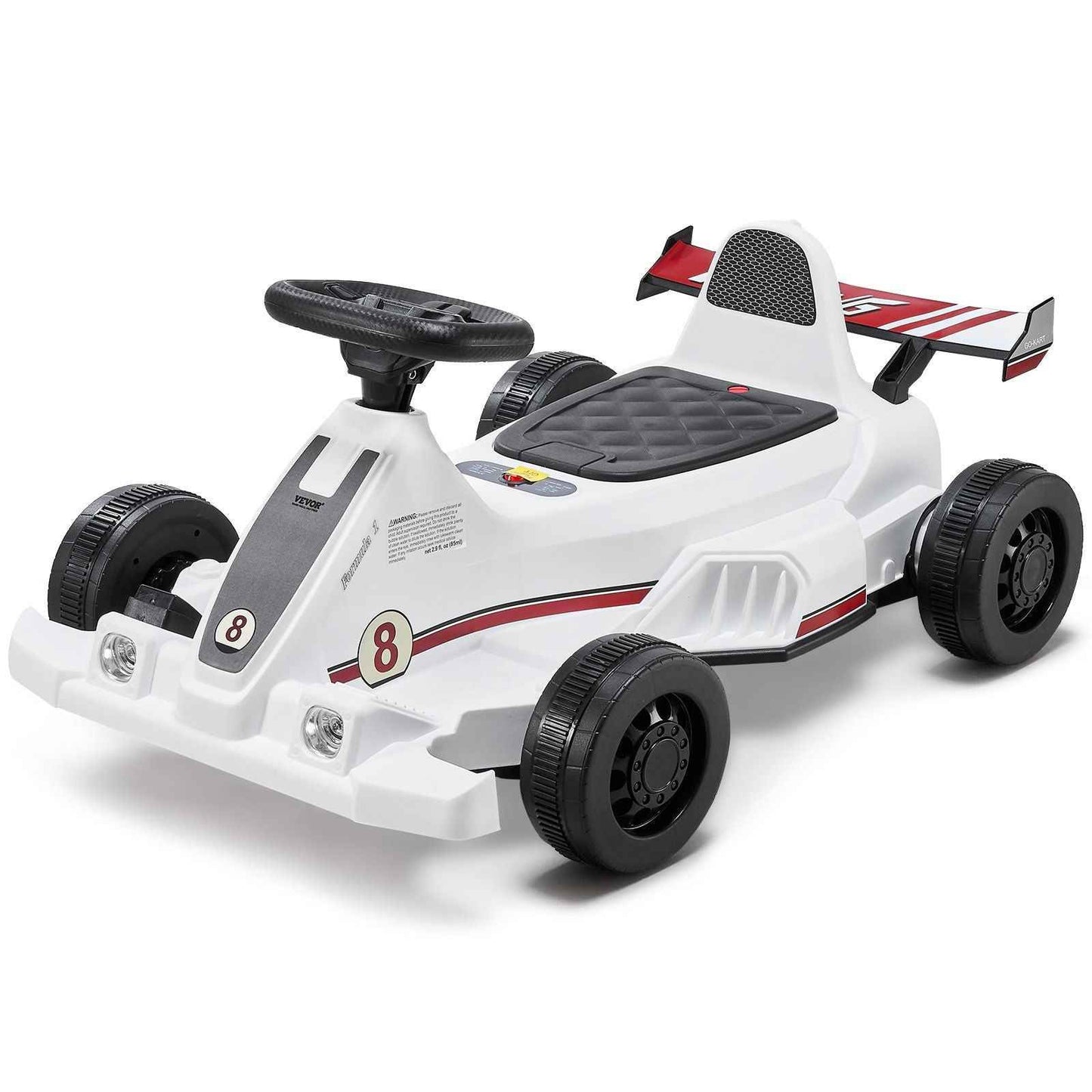 Electric Go Kart 6V Drift Go Cart for Kids Ages 2+ Strong Motor White Cartsfy Inc.