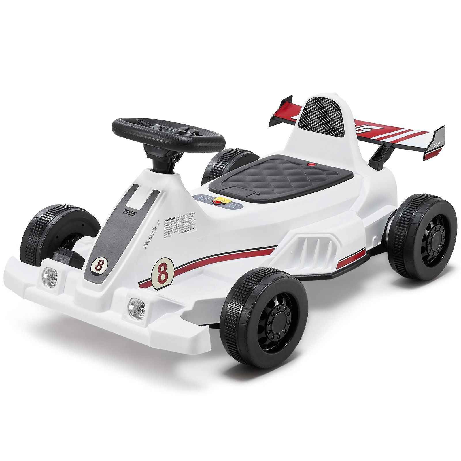 Electric Go Kart 6V Drift Go Cart for Kids Ages 2+ Strong Motor White Cartsfy Inc.