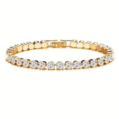 Elegant Rhinestone Tennis Bracelet - Timeless Sparkle for Every Occasion DailySale Gold Silver Gold-Silver-