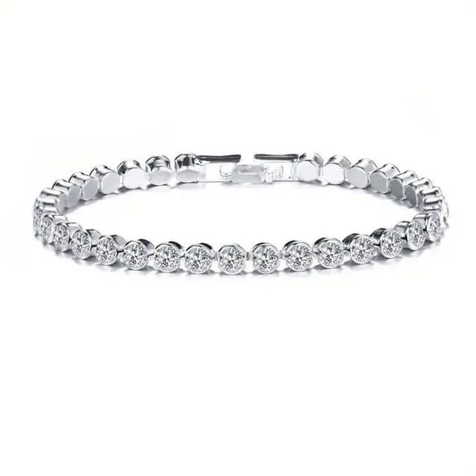 Elegant Rhinestone Tennis Bracelet - Timeless Sparkle for Every Occasion Cartsfy Inc.