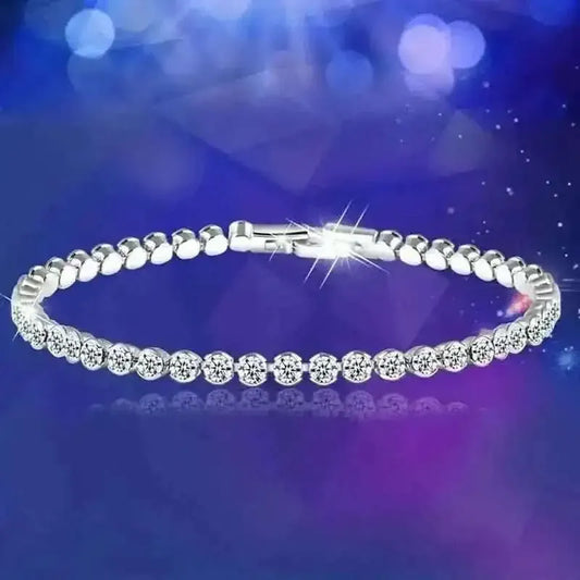 Elegant Rhinestone Tennis Bracelet - Timeless Sparkle for Every Occasion Cartsfy Inc.