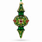 Emerald Baroque Jeweled Double-Ended Finial Drop Glass Christmas Ornament Cartsfy Inc.