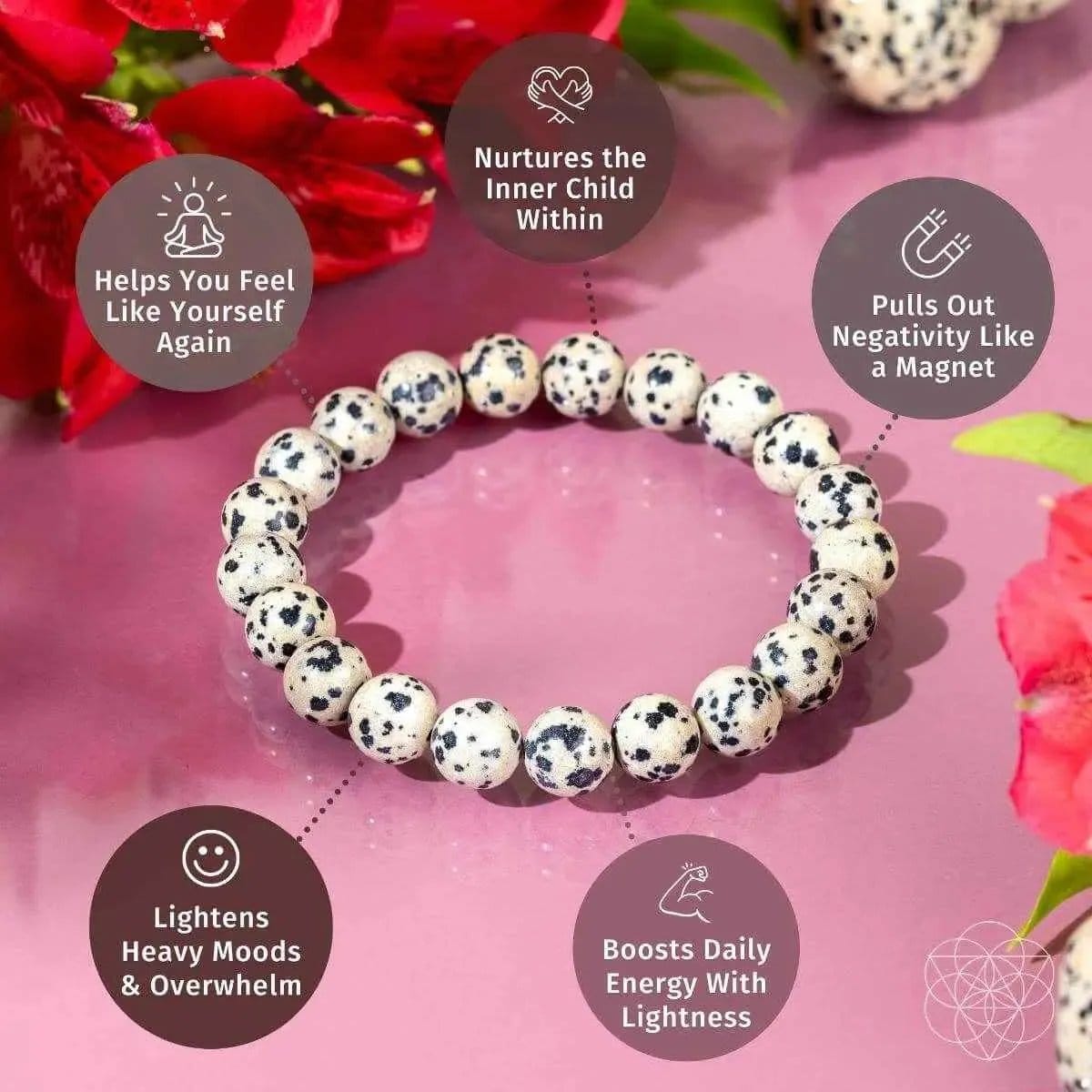Emotional Detox - Dalmatian Jasper Bracelet Conscious Items Default Title Default Title-