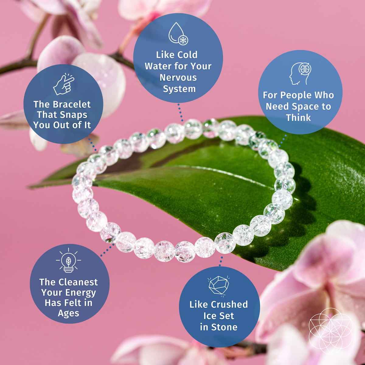 Emotional Ice Bath – The Ice Quartz Bracelet | 6mm - Cartsfy Inc.