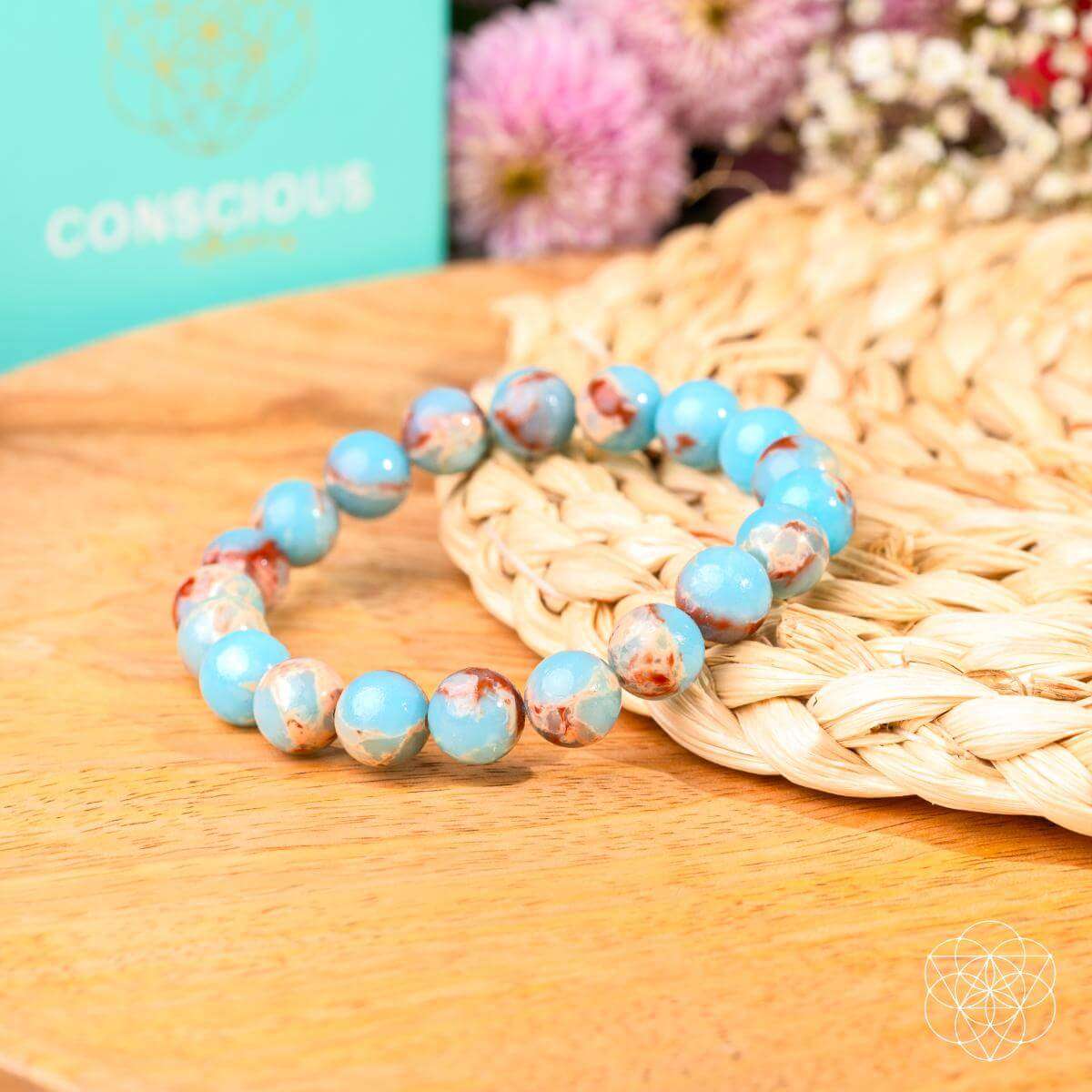 Empath’s Shield - Aqua Terra Jasper Bracelet Cartsfy Inc.