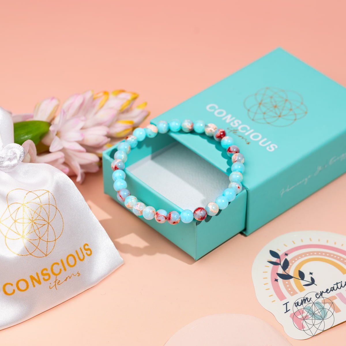 Empath’s Shield – Aqua Terra Jasper Bracelet | 6mm - Cartsfy Inc.