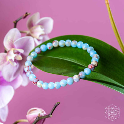 Empath’s Shield – Aqua Terra Jasper Bracelet | 6mm - Cartsfy Inc.
