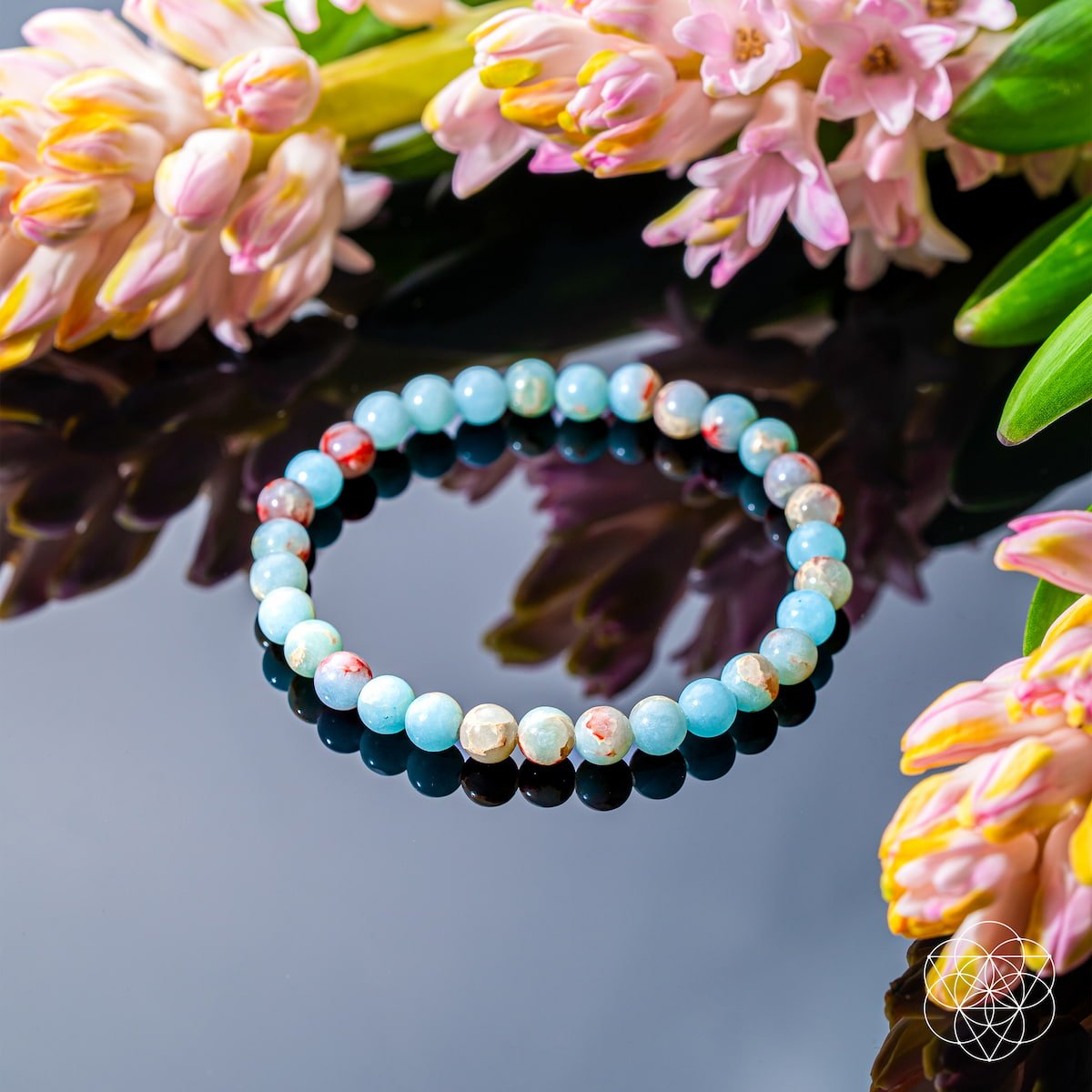 Empath’s Shield – Aqua Terra Jasper Bracelet | 6mm - Cartsfy Inc.