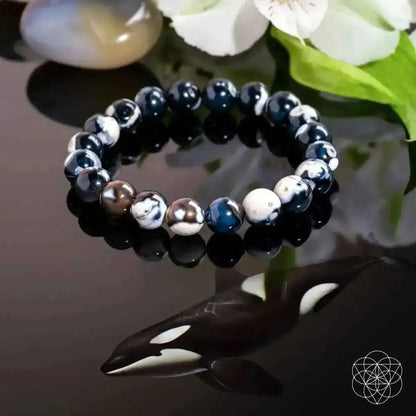 Exotic Orca Agate Bracelet of Deep Healing Cartsfy Inc.