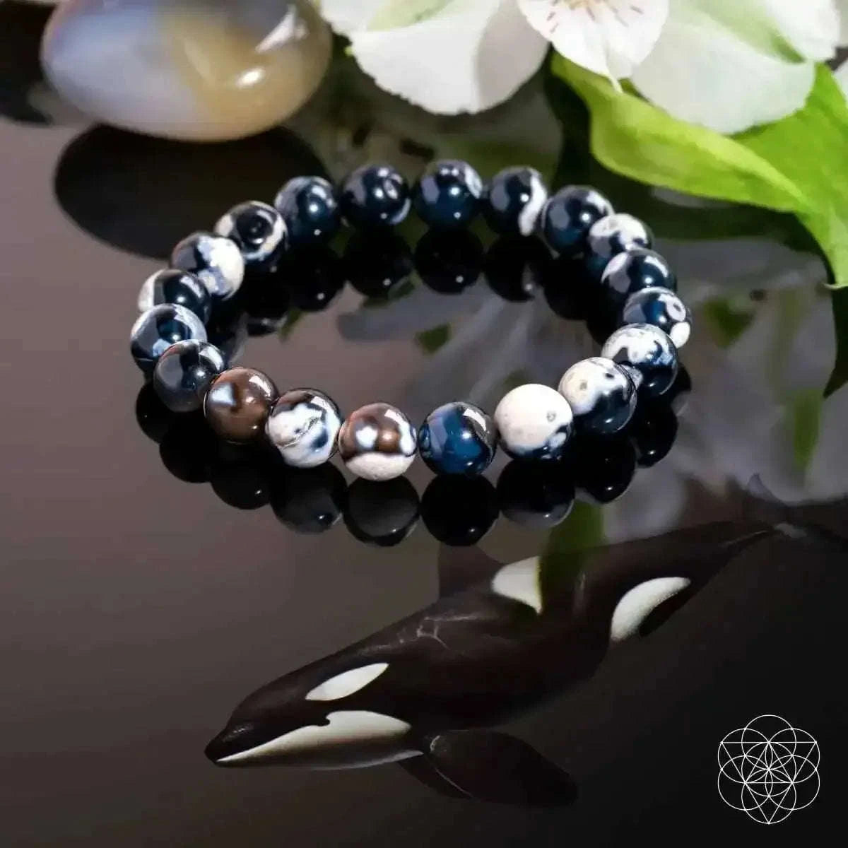 Exotic Orca Agate Bracelet of Deep Healing Cartsfy Inc.