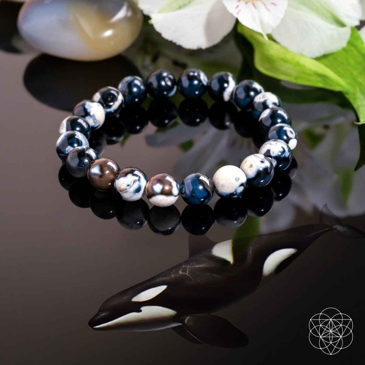 Exotic Orca Agate Bracelet of Deep Healing - Cartsfy Inc.