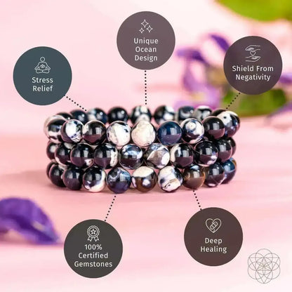 Exotic Orca Agate Bracelet of Deep Healing Conscious Items Default Title Default Title-