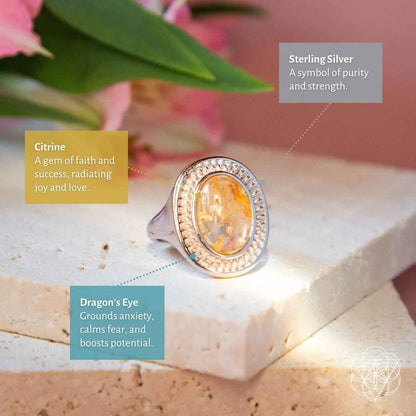 Eye of The Sun - Silver Aura Ring of Attraction Cartsfy Inc.