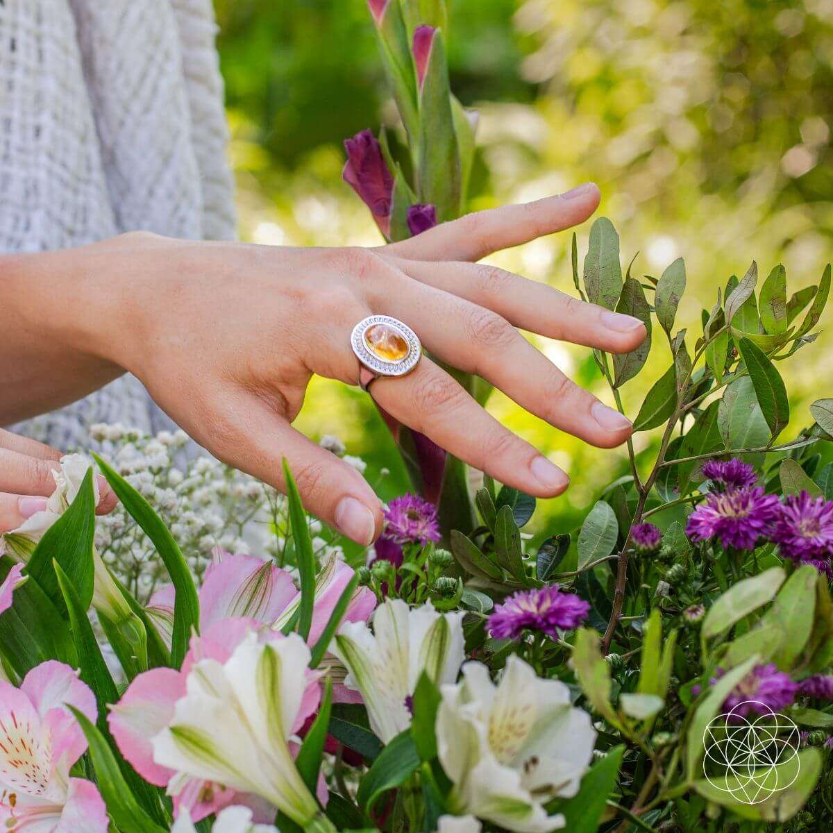 Eye of The Sun - Silver Aura Ring of Attraction Cartsfy Inc.