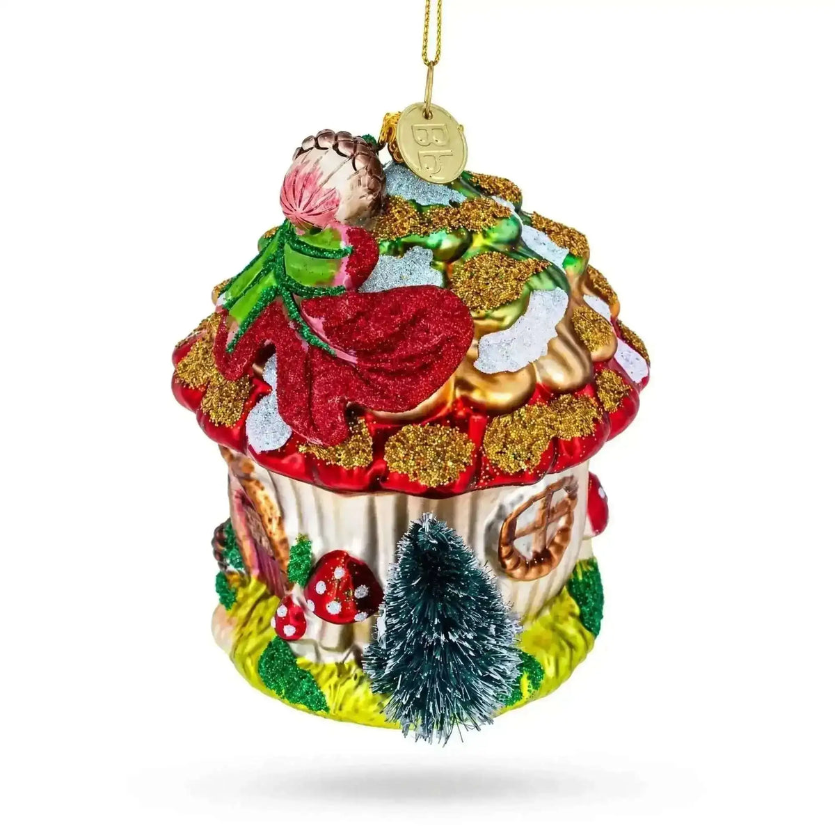 Fairy House Nestled in a Woodland Glade Glass Christmas Ornament Cartsfy Inc.