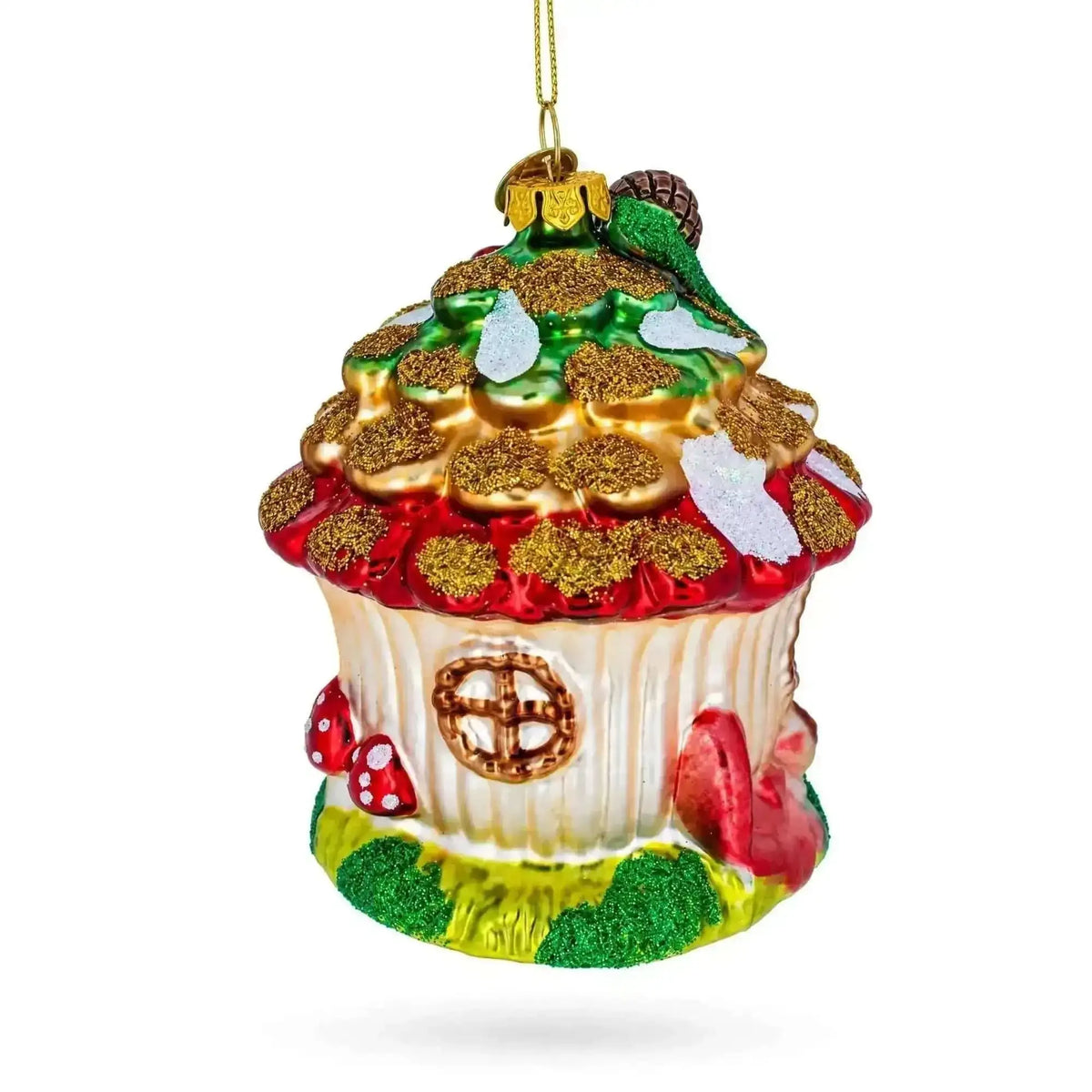Fairy House Nestled in a Woodland Glade Glass Christmas Ornament Cartsfy Inc.