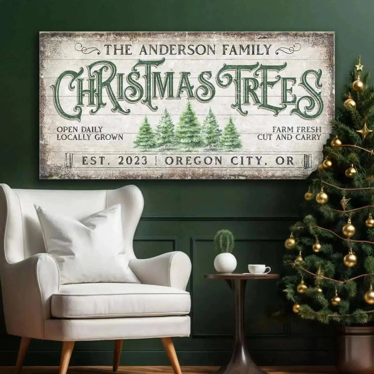 Family Christmas Tree Farm Sign IV Cartsfy Inc.