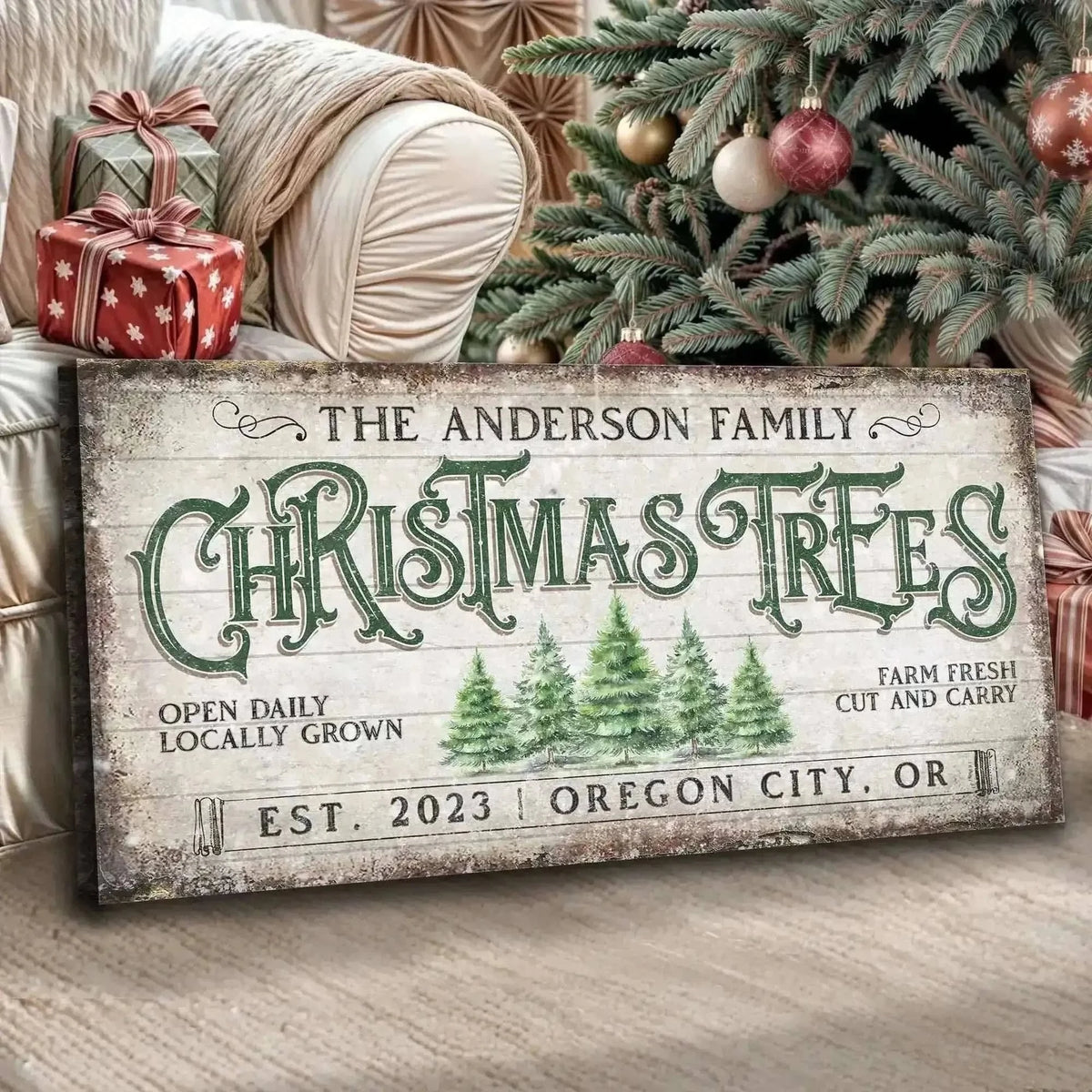 Family Christmas Tree Farm Sign IV Cartsfy Inc.