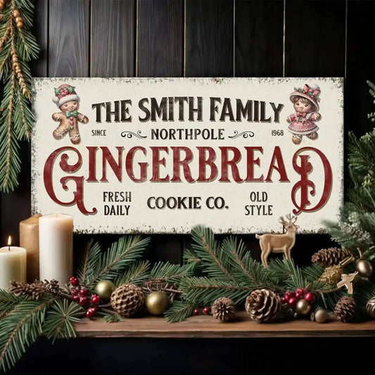 Family Gingerbread Bakery Christmas Sign Cartsfy Inc.