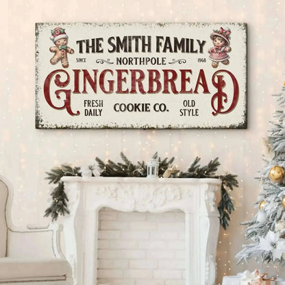 Family Gingerbread Bakery Christmas Sign Cartsfy Inc.