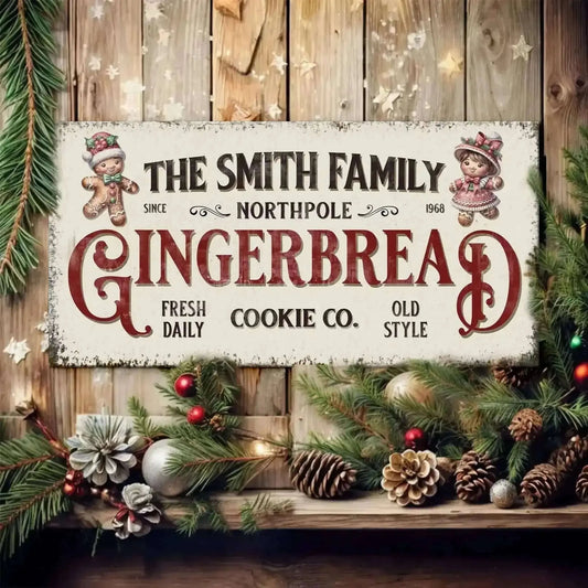 Family Gingerbread Bakery Christmas Sign Cartsfy Inc.
