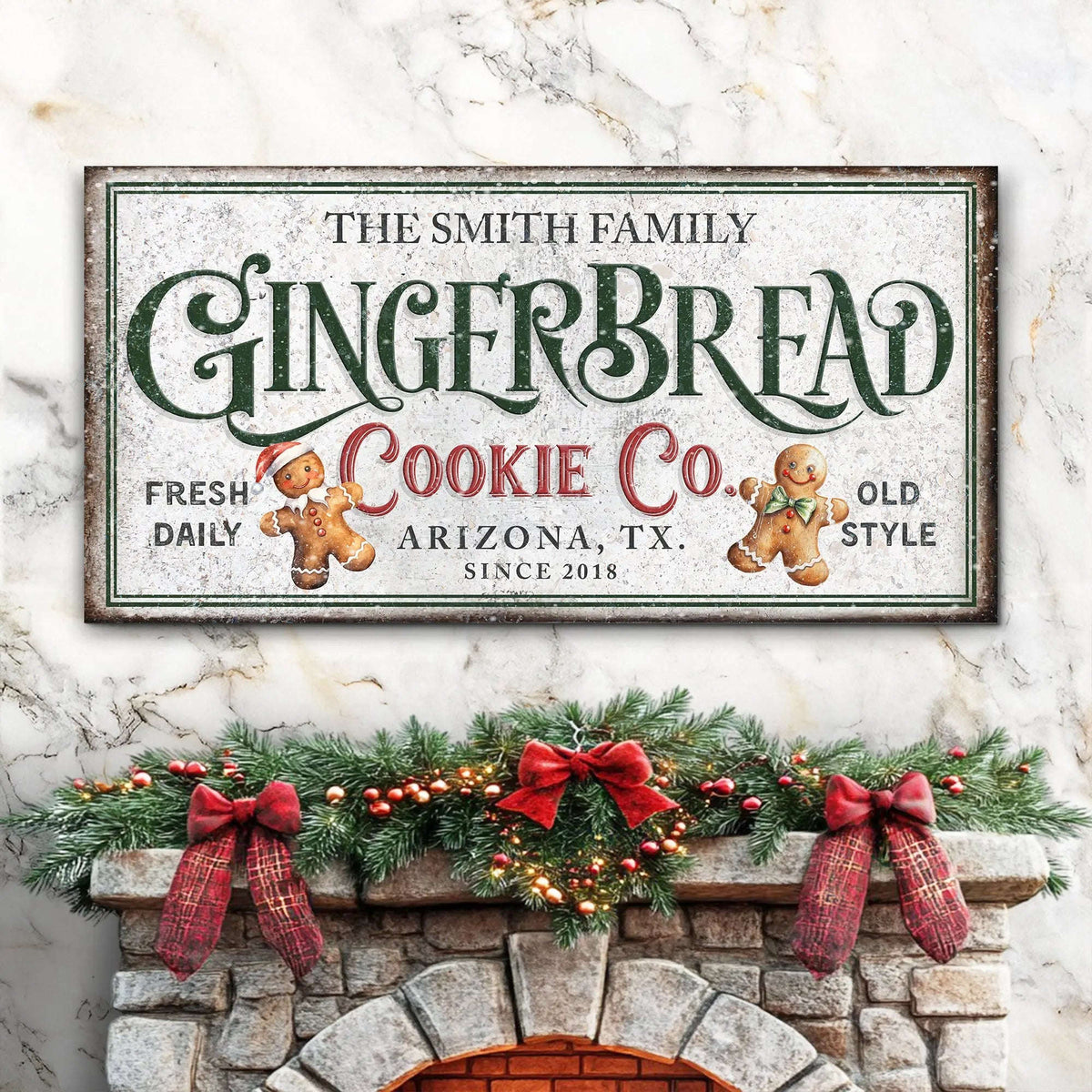 Family Gingerbread Bakery Christmas Sign II Cartsfy Inc.