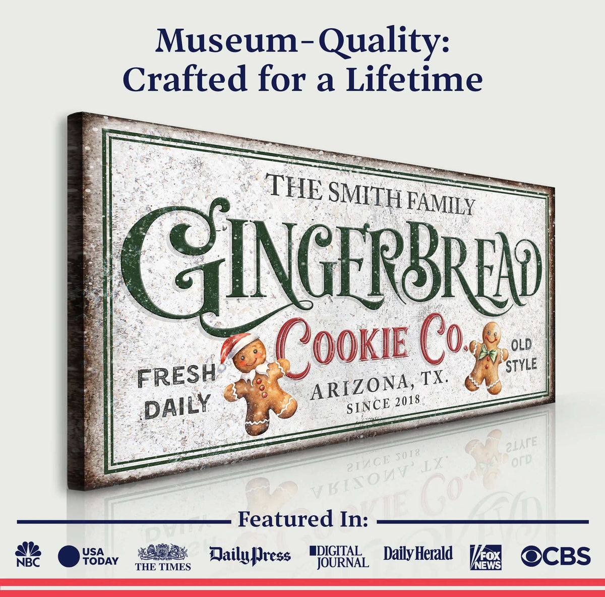 Family Gingerbread Bakery Christmas Sign II Cartsfy Inc.