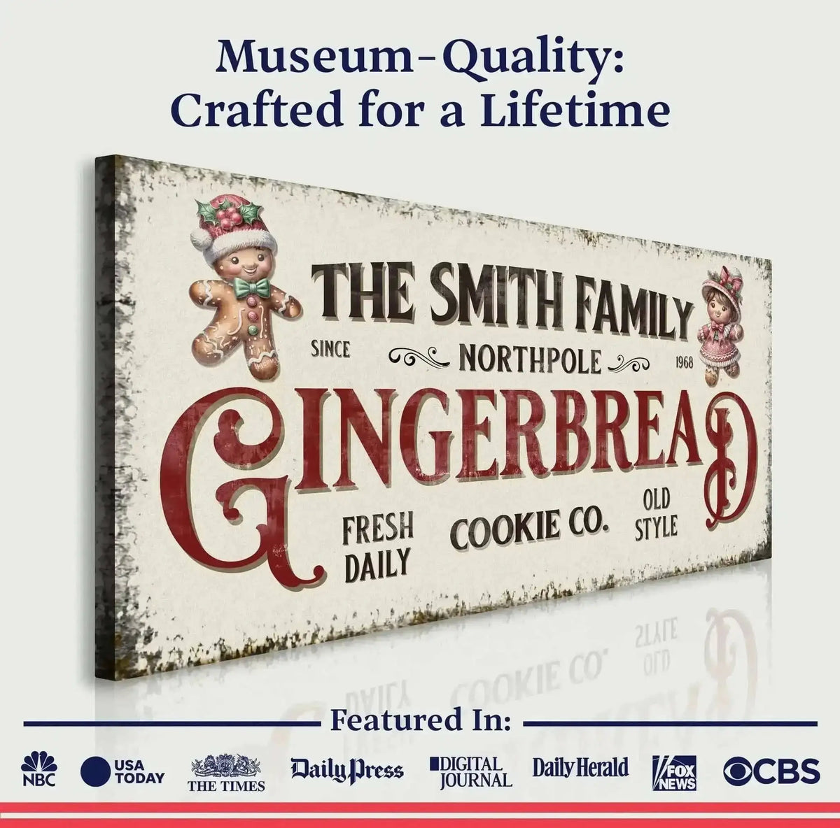 Family Gingerbread Bakery Christmas Sign Cartsfy Inc.