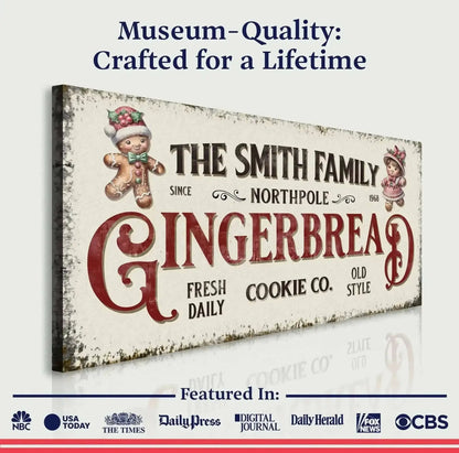 Family Gingerbread Bakery Christmas Sign Cartsfy Inc.
