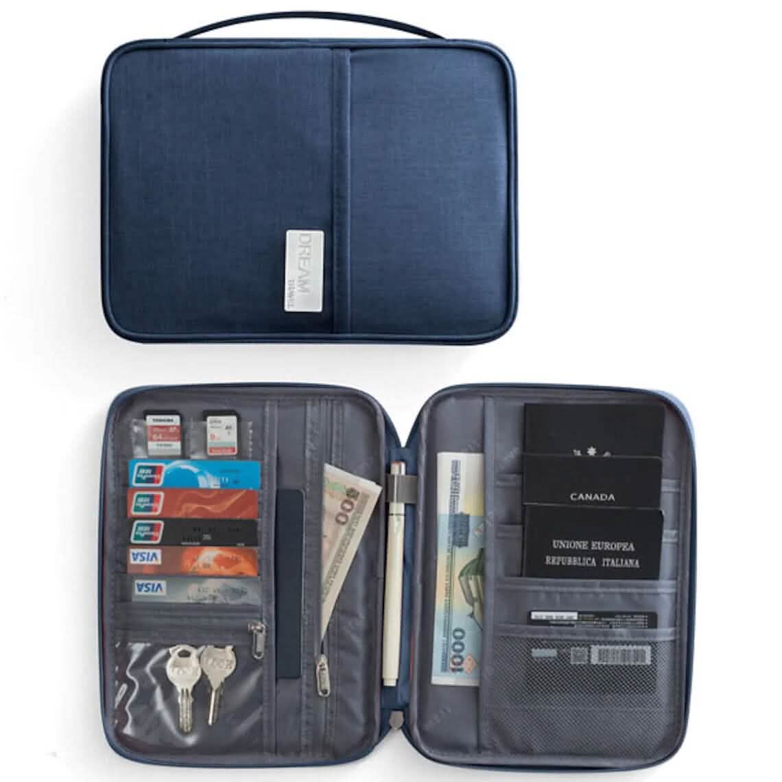 Family Travel Document Organizer Capacious Passport Holder Wallet Cartsfy Inc.