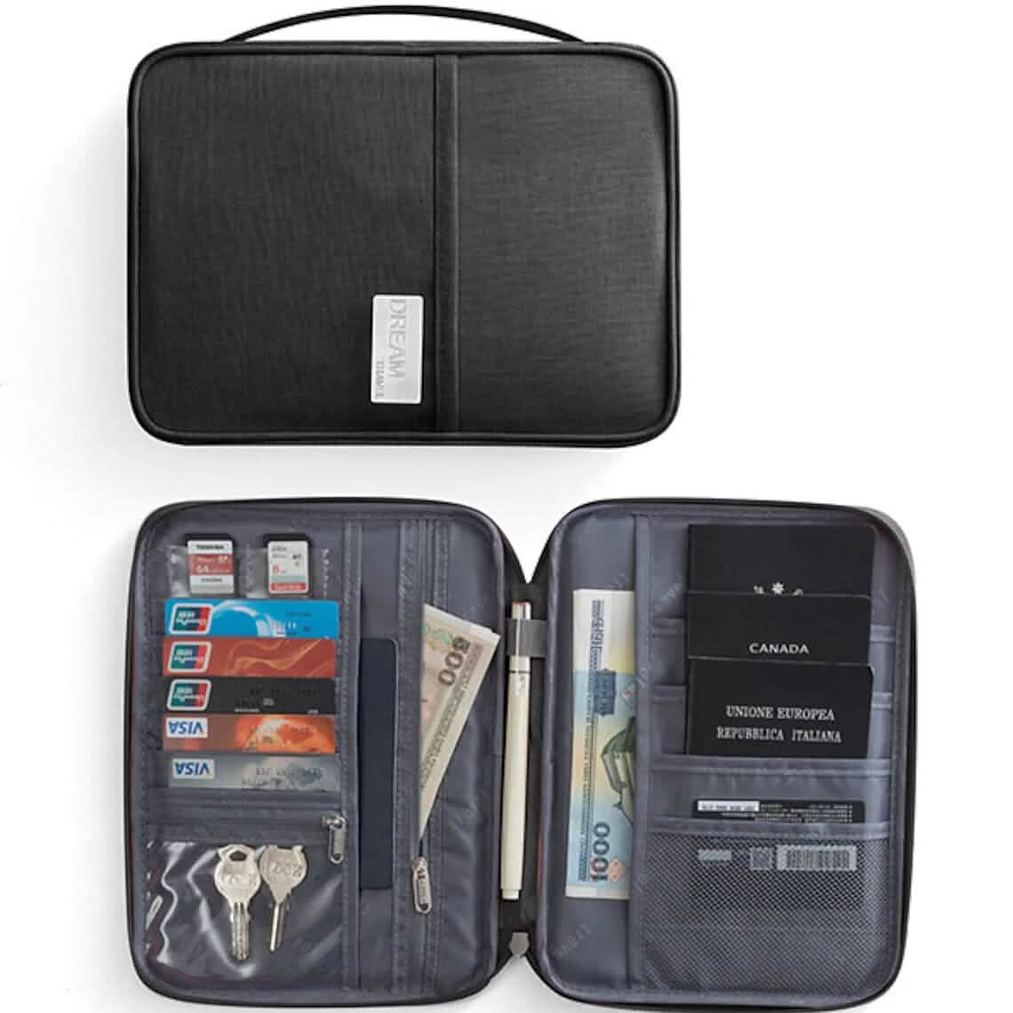 Family Travel Document Organizer Capacious Passport Holder Wallet Cartsfy Inc.