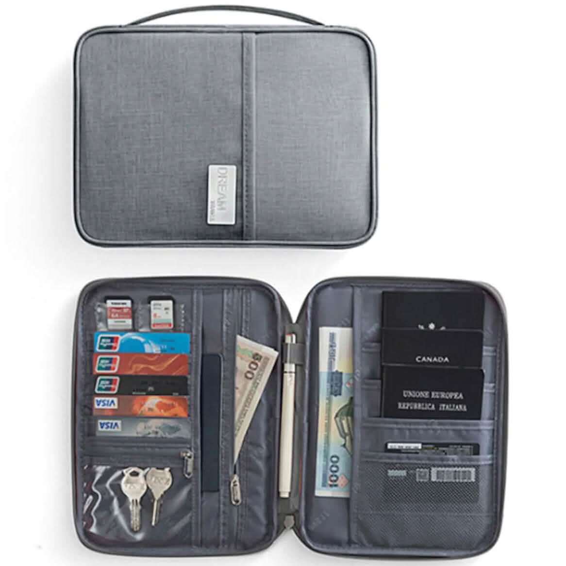 Family Travel Document Organizer Capacious Passport Holder Wallet Cartsfy Inc.